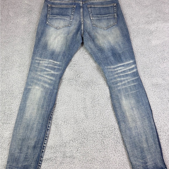 THRT Men's Size 34 X 30 Slim Fit Sabotage Stripe Ripped Denim Skinny Jeans - Picture 5 of 8